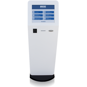 Quiosque TZ – Windows - Dispensador de Senhas, Quiosque multimédia, Quiosque Filas de Espera, Quiosque [QMTZ1] - Branco